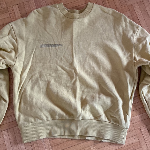 PANGAIA light mustard yellow sweatshirt - Picture 2 of 5